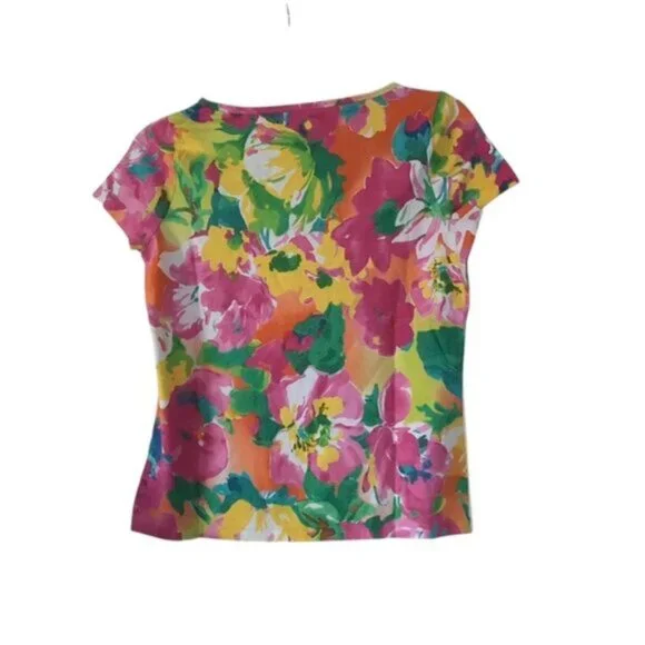 Ralph Lauren Pink and Green Short Sleeve Tee - Picture 2 of 7